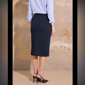 Long Tall Sally Dark Blue Pencil Skirt size 6